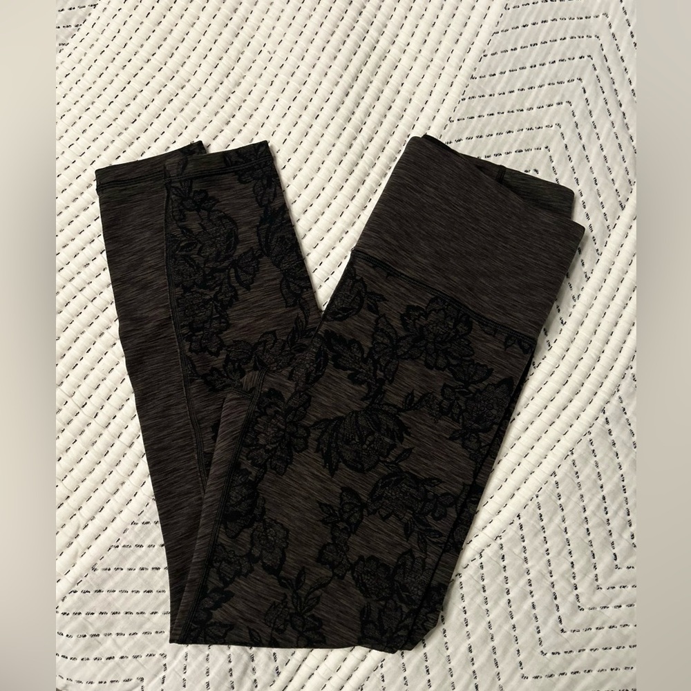 Athleta Black Floral Leggings